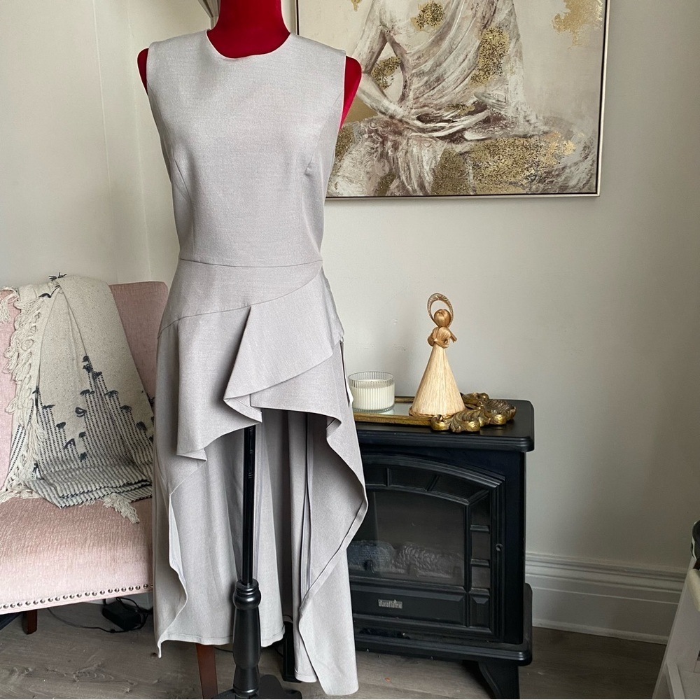 ADEAM GRAY RUNWAY CASCADE TUNIC TOP - Picture 3 of 16